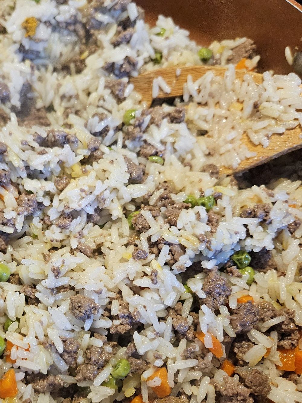meat rice vegetables