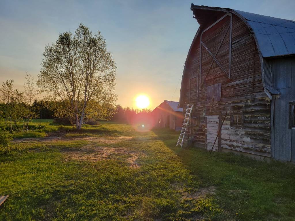 sunset old barn homestead