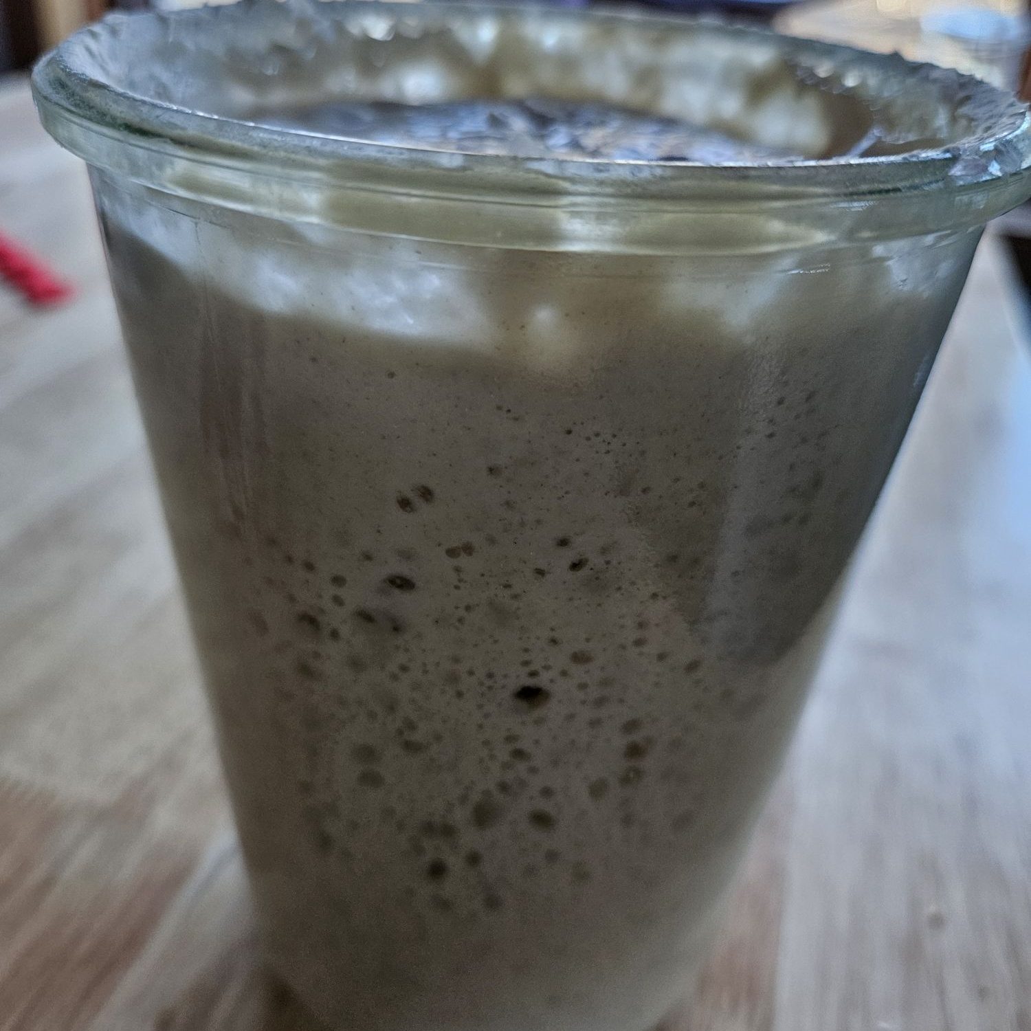 sourdough starter bubbly