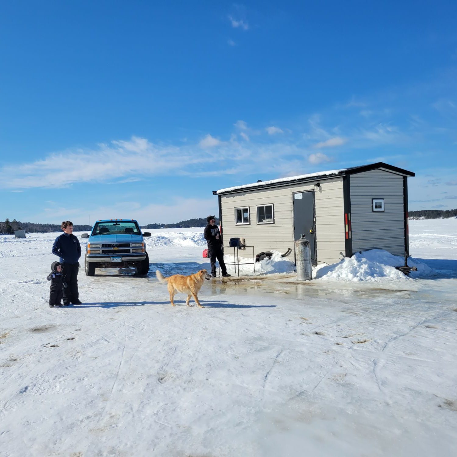 fish house on the ice