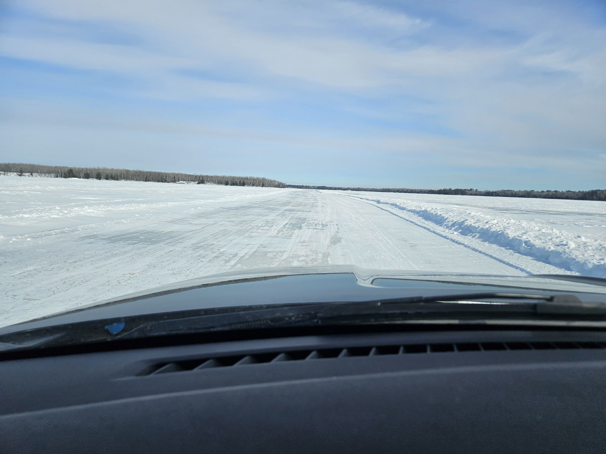 driving on the frozen lake